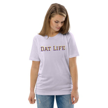 Load image into Gallery viewer, Dat Life Uni-sex Purple and Gold T
